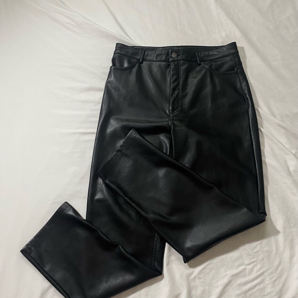 Dynamite Faux Leather Straight Pants